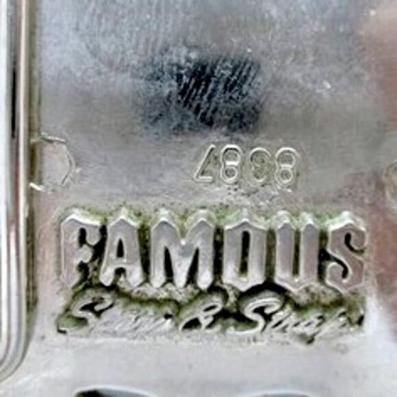 70s Famous Stars and Straps 8387 Crowned US Flag Framed Laurel Belt Buckle EUC - Picture 4 of 7